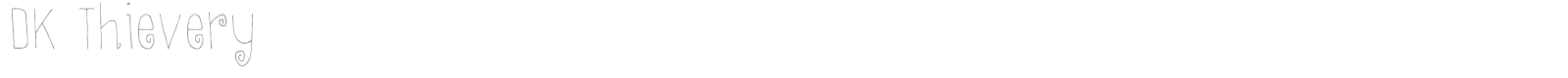 DK Thievery font preview